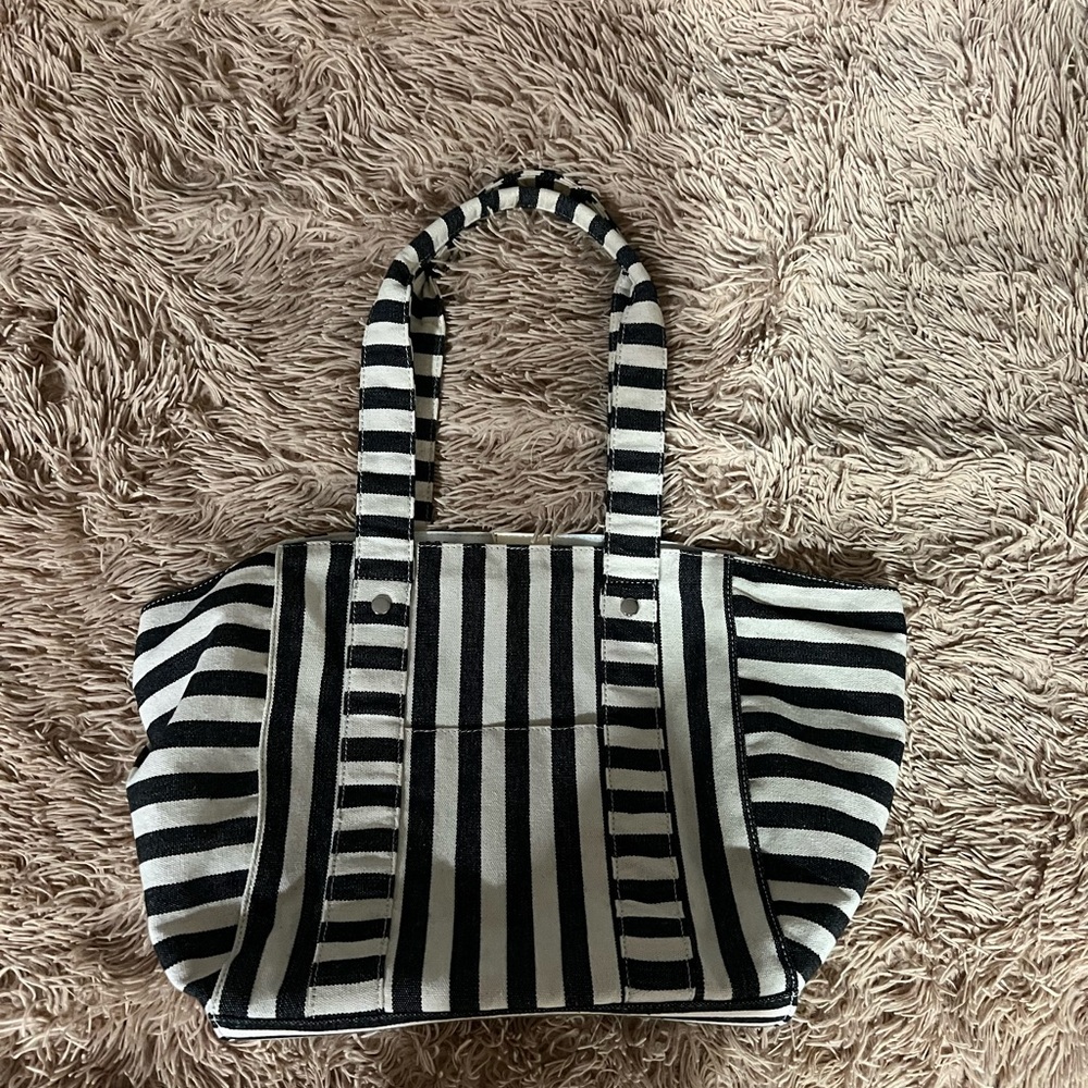 Rae Dunn Black and White Graphic Tote
